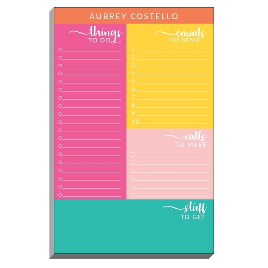 Happy Color Blocks Organizer Notepads