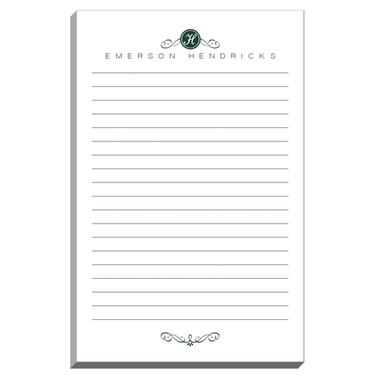 Scroll Initial and Name Notepads