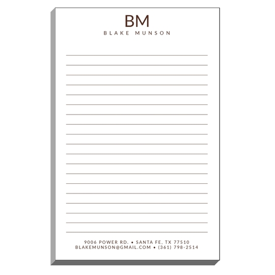 Epic Initials Notepads