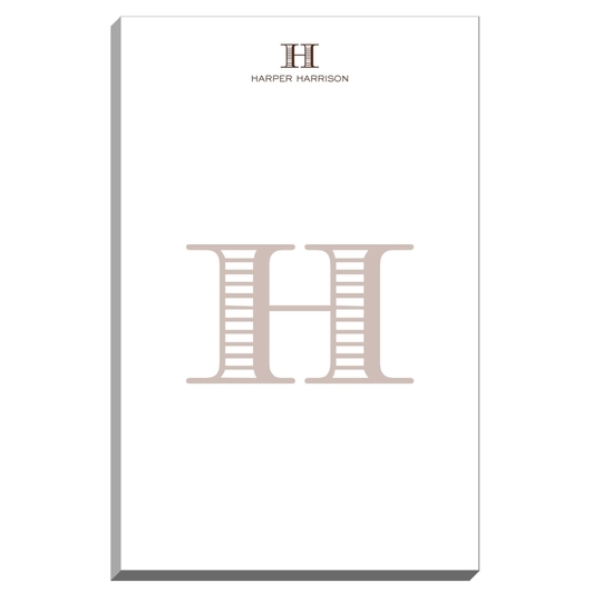 Striped Initial Notepads