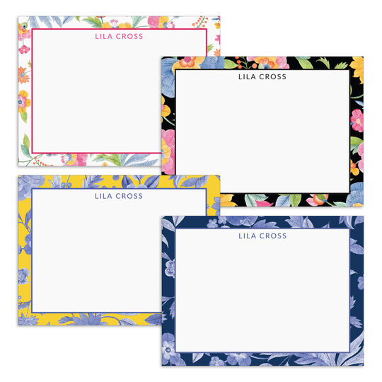 French Floral Flat Note Card Collection