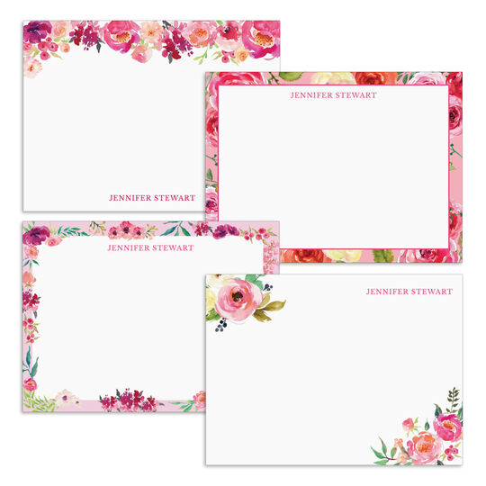 Blushing Beauty Flat Note Card Collection