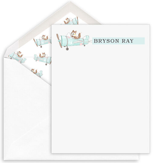 Airplane Flat Note Cards