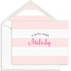 Pink Stripe Folded Note Cards Image 1 of 3