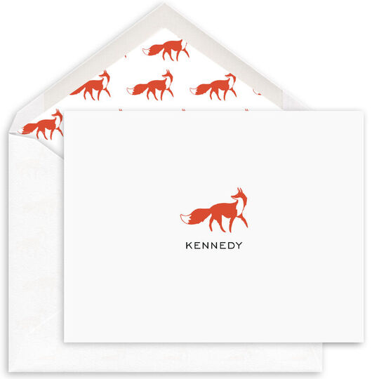 Fox Folded Note Cards