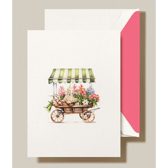 Flower Cart Boxed Folded Note Cards