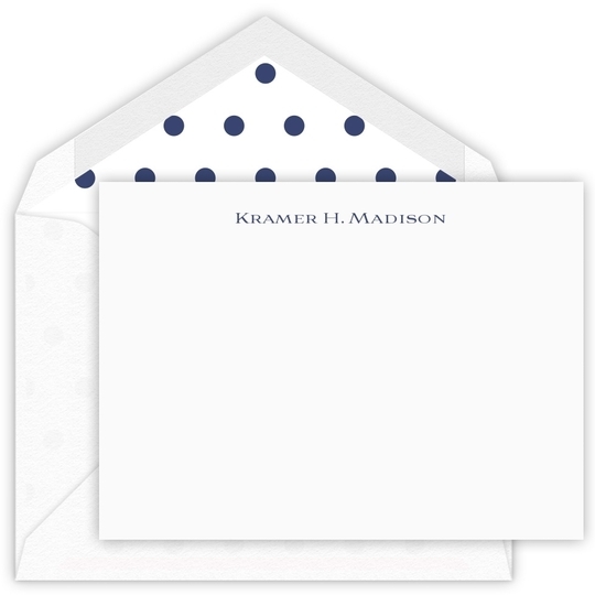 Madison Flat Correspondence Note Cards - Letterpress