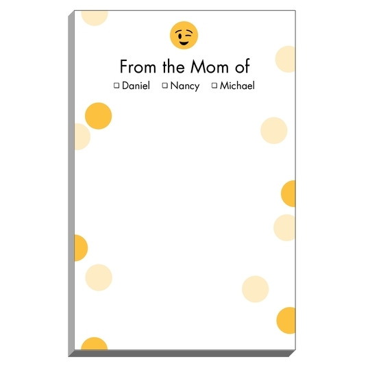 Emoji Wink Dots Mommy Notepads