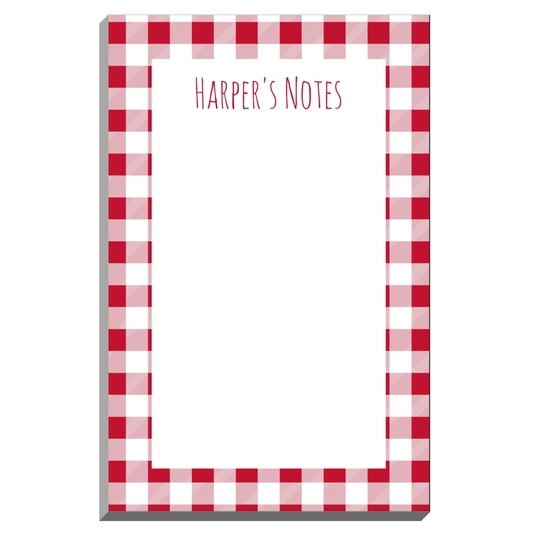 Gingham Border Notepads