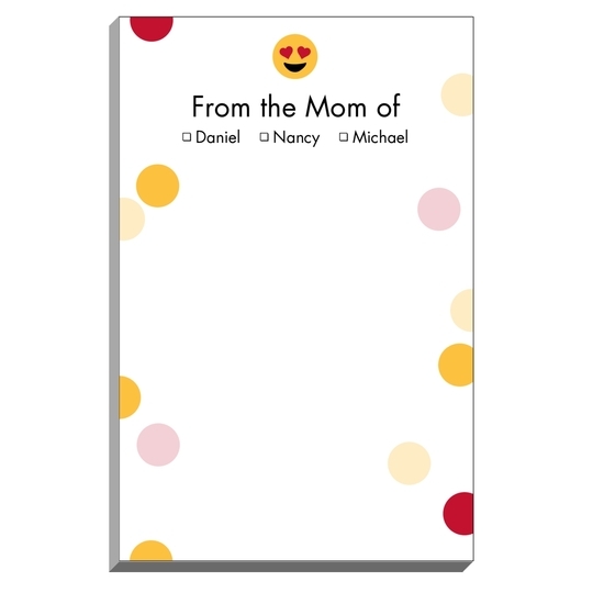 Heart Eyes Emoji Dots Mommy Notepads