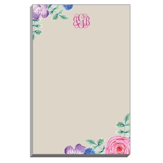 Floral Monogram Notepad