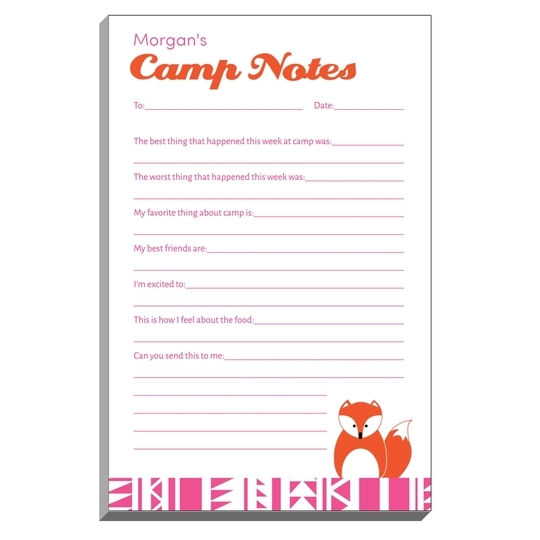 Border Fox Fill In Camp Notepads