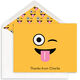 Yellow Silly Emoji Folded Note Cards Image 1 of 3