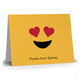 Yellow Heart Eyes Emoji Folded Note Cards Image 3 of 3