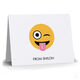 White Silly Emoji Folded Note Cards Image 3 of 3