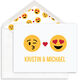 White Me and You Emoji Folded Note Cards Image 1 of 3