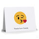 White Kiss Emoji Folded Note Cards Image 3 of 3
