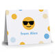 Sunglasses Emoji Dots Folded Note Cards Image 3 of 3