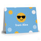 Colorful Sunglasses Emoji Dots Folded Note Cards Image 3 of 3