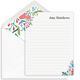 Corner Blooms Flat Note Cards with Optional Writing Lines Image 3 of 3
