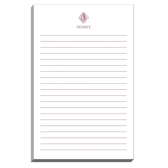 Ornate Script Initial Notepads