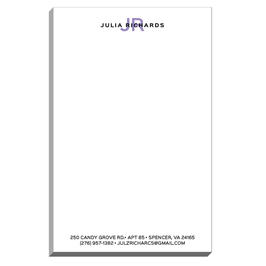 Simplicity Initials Notepads