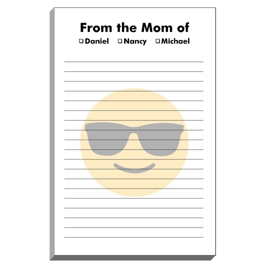 Emoji Sunglasses Parent Notepads