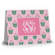 Pink Floral Monogram Folded Note Cards Image 1 of 2