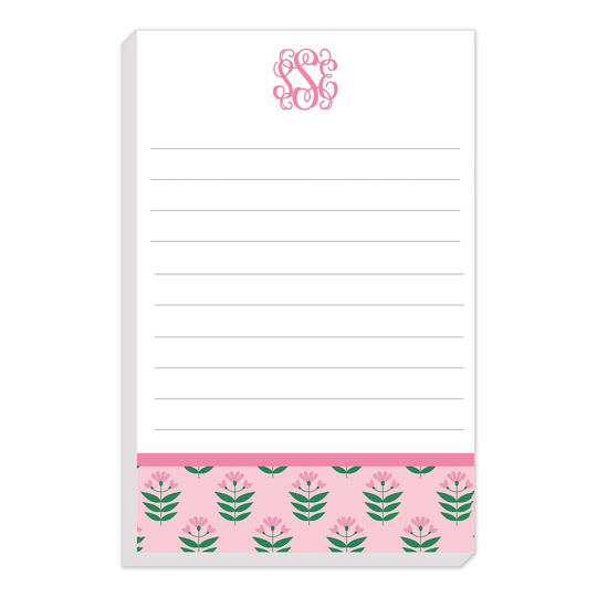 Pink Floral Monogram Notepads