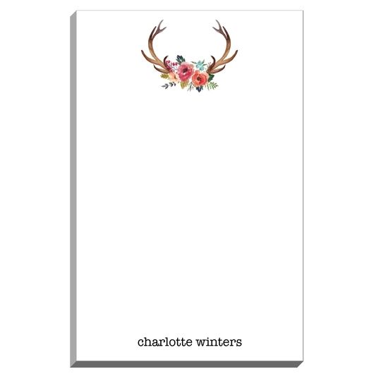 White Decorated Antler Notepads