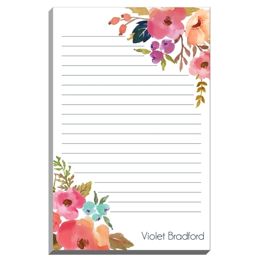 Fall Watercolor Peony Notepads