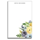 Yellow and Blue Corner Flowers Notepad Image 1 of 2