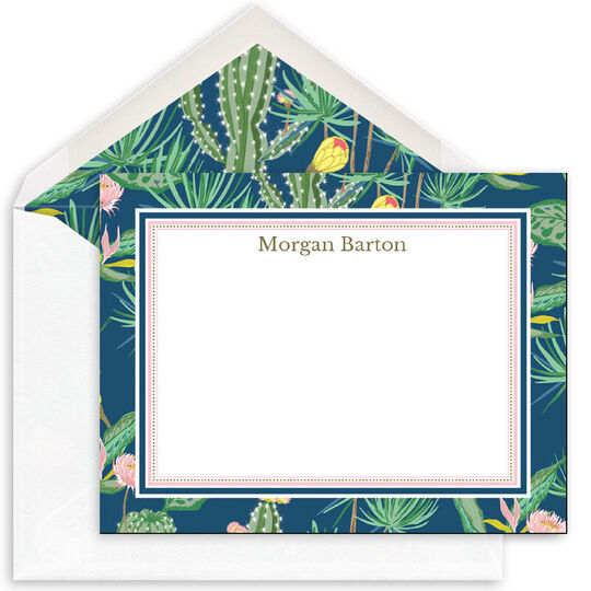 Succulent Buds Flat Note Cards
