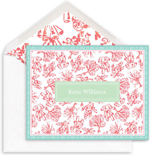 Sea Coral Folded Note Cards
