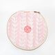 Personalized Powder Pink Vine Circle Case Image 1 of 3