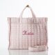Personalized Powder Pink Vine Tote Image 1 of 3