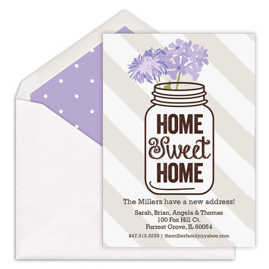 Mason Jar Moving Announcements