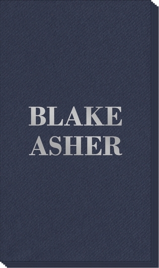 Two Bold Names Linen Like Guest Towels