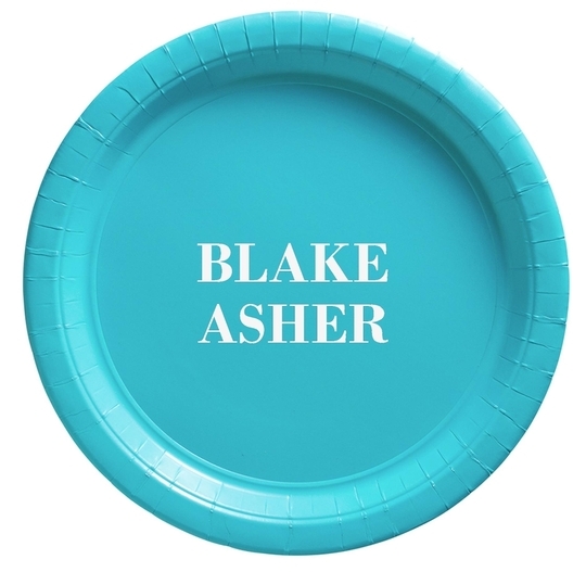 Two Bold Names Paper Plates