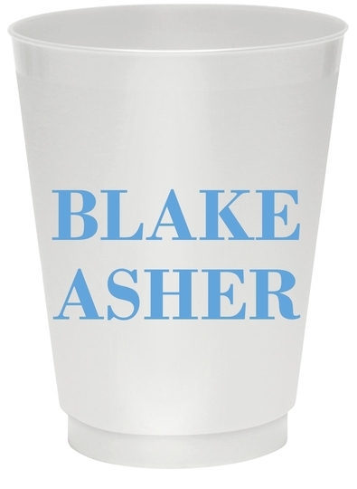 Two Bold Names Colored Shatterproof Cups