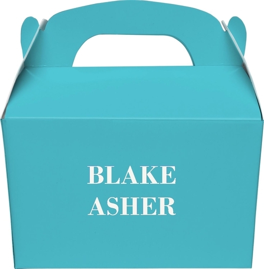 Two Bold Names Gable Favor Boxes