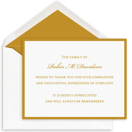 Thin Framed Flat Sympathy Notes