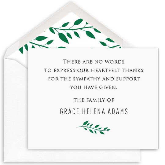Leaves Flat Sympathy Cards