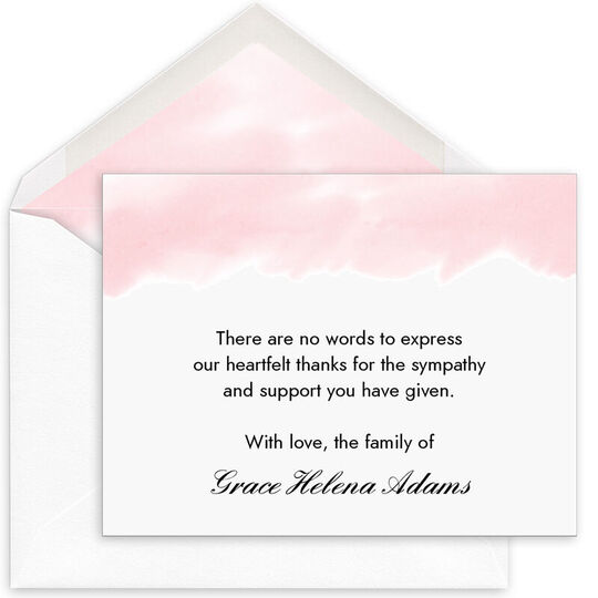Watercolor Clouds Flat Sympathy Cards