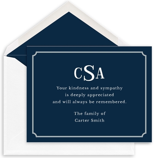 Double Frame Folded Sympathy Cards