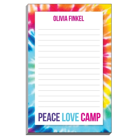 Peace Love Camp Notepads