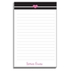 Black Stripe with Heart Notepad Image 2 of 3