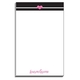 Black Stripe with Heart Notepad Image 1 of 3