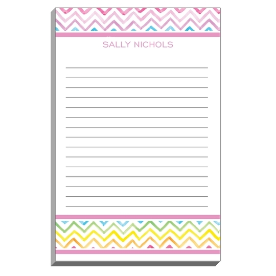 Watercolor Chevron Notepad