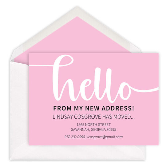 Just Saying Hello Moving Announcements
